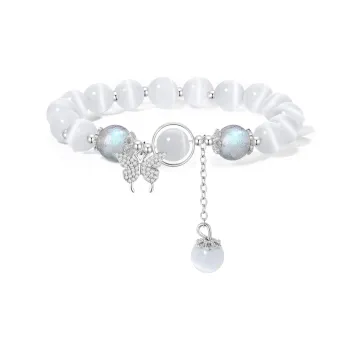 Crafts Women's Glass Cat Eye Bracelets Unisex