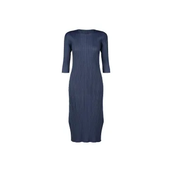 PLEATS PLEASE ISSEY MIYAKE Long-Sleeved Dresses Women's Dark Blue