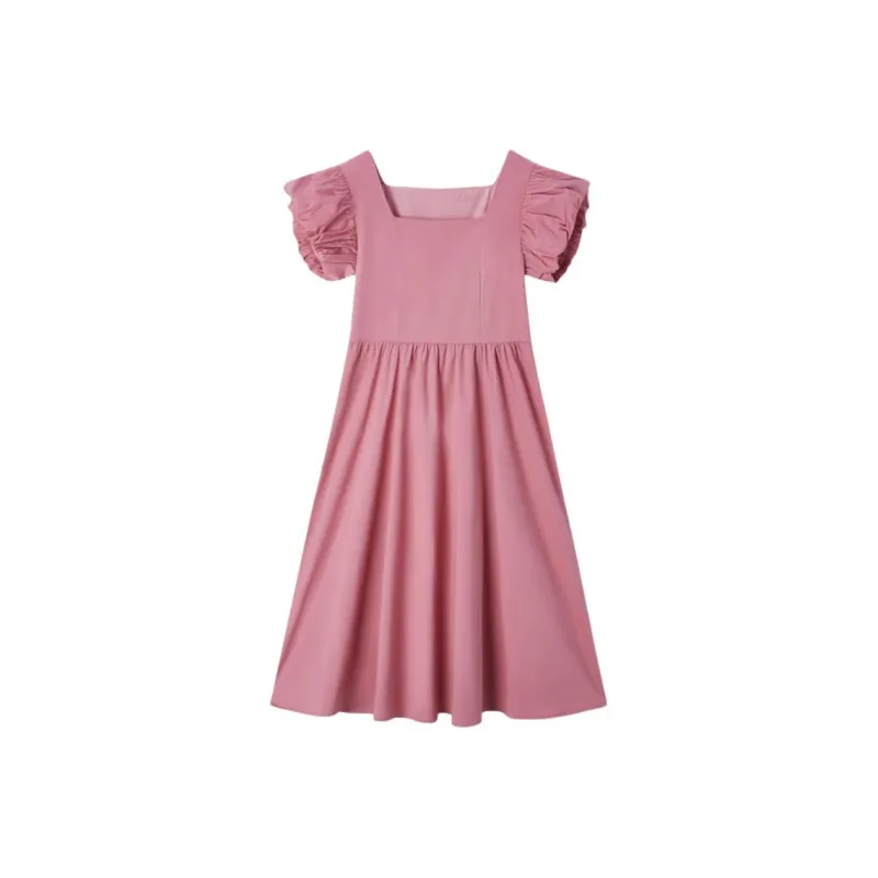 EICHITOO Short Sleeved Dress Women's Rose Red-0