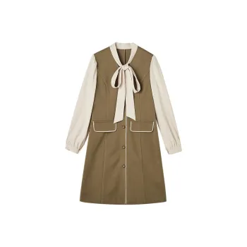 Dme Long Sleeved Dresses Women's Dark Khaki