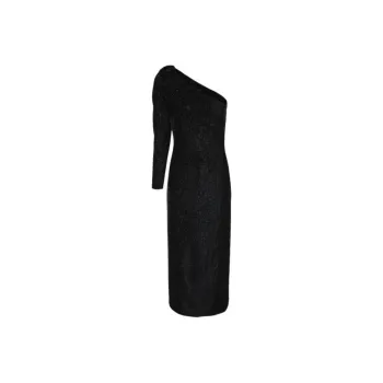 VERSACE Embellished Evening Gown Black
