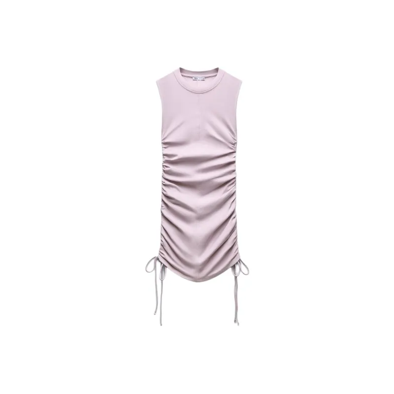 ZARA Sleeveless Dress Women's Light Purple-0