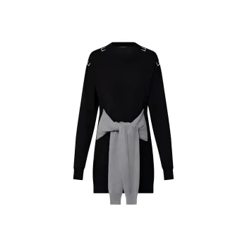 LOUIS VUITTON Sleeve Tie Knit Dress