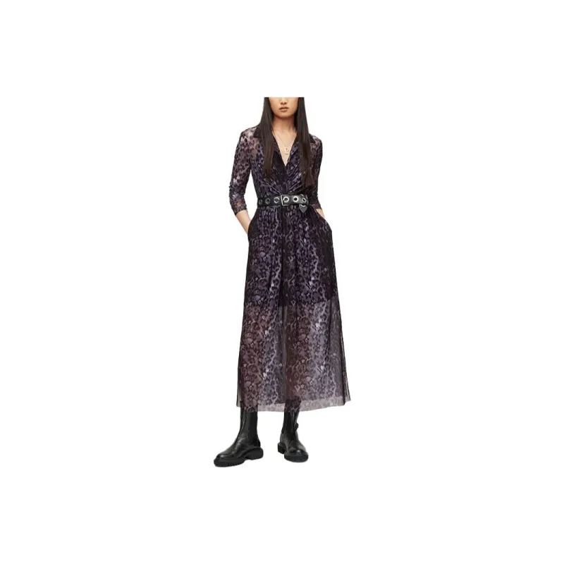 ALLSAINTS Long-Sleeved Dresses Women's Purple-0
