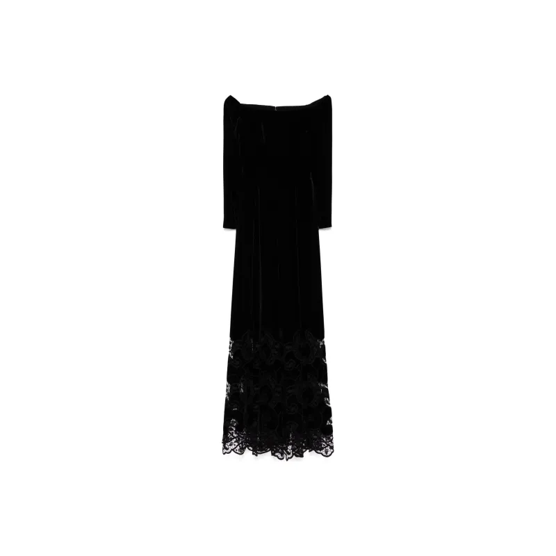 ELIE SAAB Embroidered Velvet Dress-0