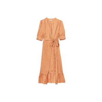 Sandro Short Sleeved Dress Women's Apricot Yellow