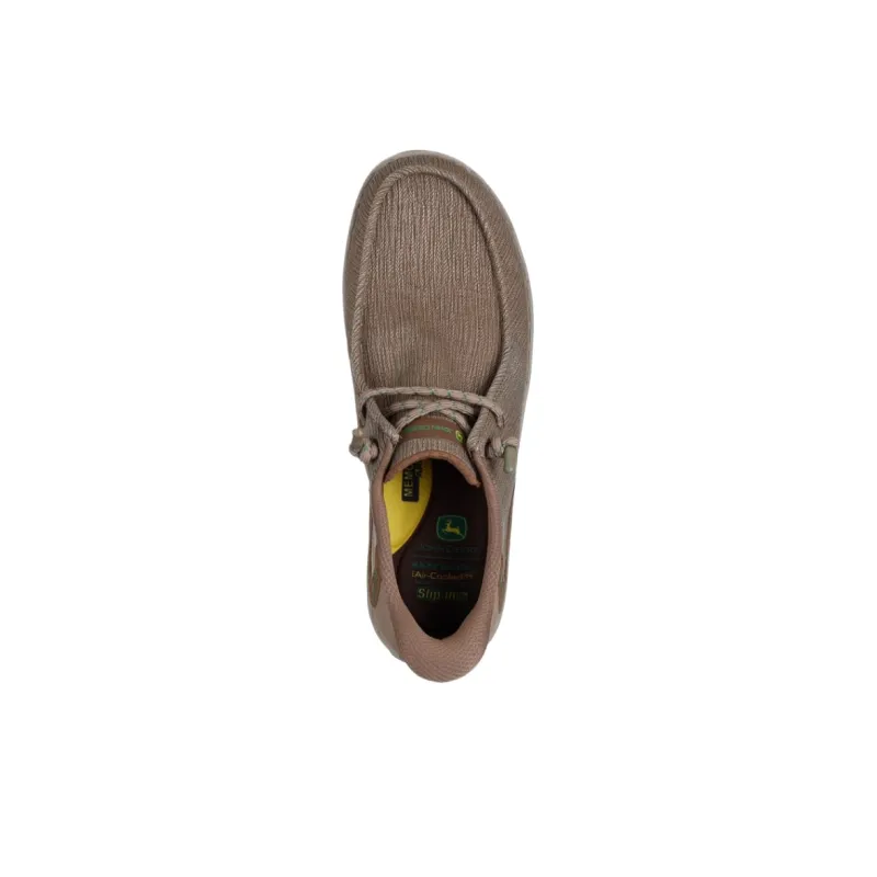 Skechers Melson Slip Resistant Low Top Casual Shoes Men's Light Brown-3