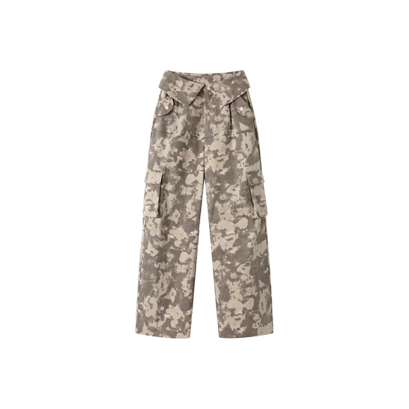 ANDREA MARTIN Cargo Pants Women's Gray Pink-0