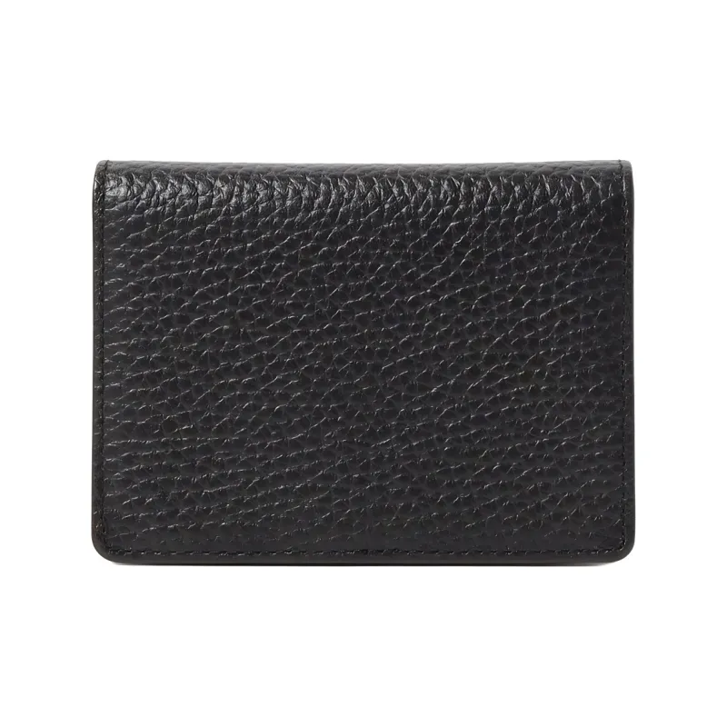 Beams Cow Leather Card Holder Men's Black-1