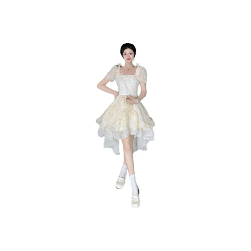 KAISER Short Sleeved Dress Women's White-0