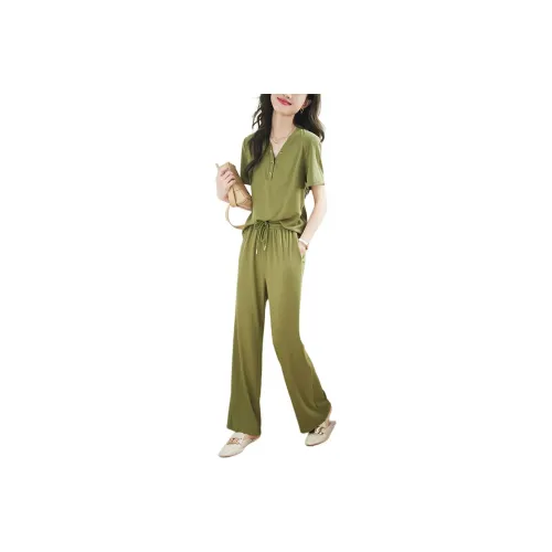 Mo Han Yi Mei Casual Suit Women's Green