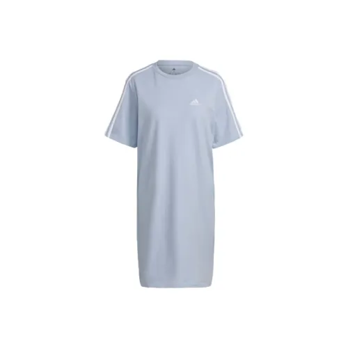 Adidas Essential Short-Sleeved Dresses Women's Light Blue