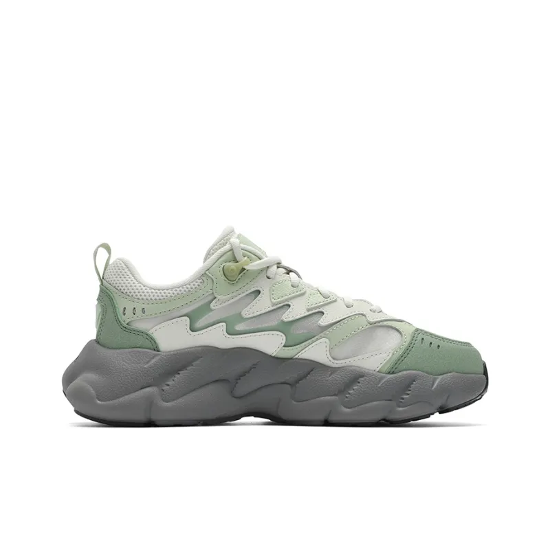 FILA Fern 2 Fern Sneakers 2.0 Abrasion Resistant, Lightweight, And Breathable Low Top Casual Shoes Women's White Green-1