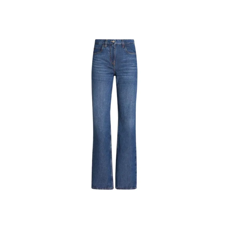 ETRO Floral embroidered High waist Jeans-0