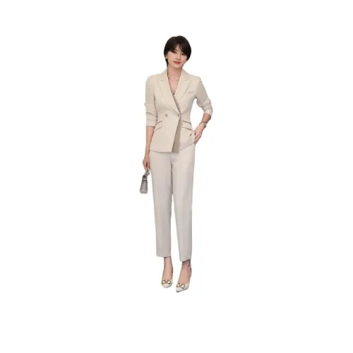 ONE SHALLOW Business Suits Women's Beige