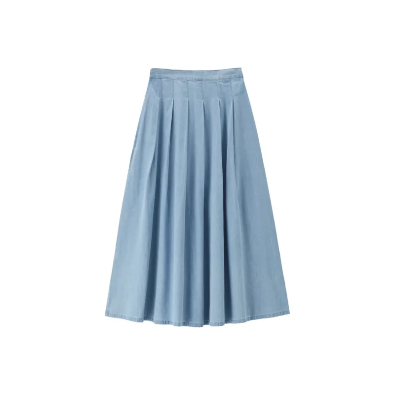 UNIQLO Denim Long Skirt Women's-7