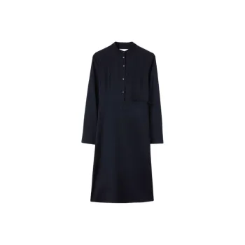 JIL SANDER Wrapover panel Virgin Wool Shirtdress