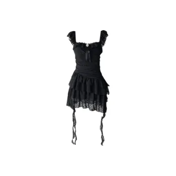 ABBY GODDESS Short Sleeved Dress Women's Black