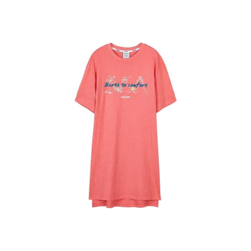 Skechers Environmental Protection Short Sleeved Dress Women's Mixed Coral Pink