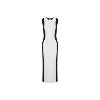 MOSCHINO Sleeveless Crewneck Maxi Dress