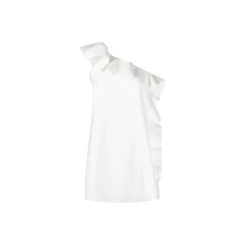 MSGM One Shoulder Ruffled Mini Dress