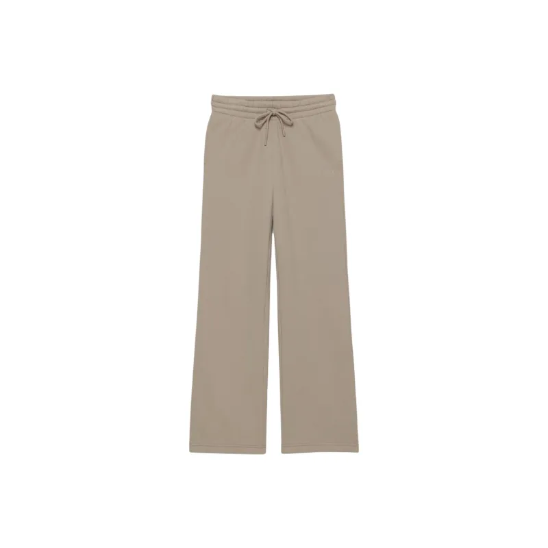 ARITZIA Sweatfleece Cozy Fleece Boyfriend Basi Wide Sweatpant Knitted Sports Pants Women's Nomad Taupe/Nomad Gray Umber-0