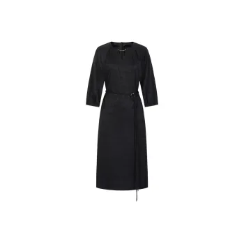 JZ. ANNAKRO Long Sleeved Dress Women's Plain Black