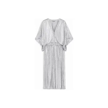 H&M Metal Mesh Dress Silver