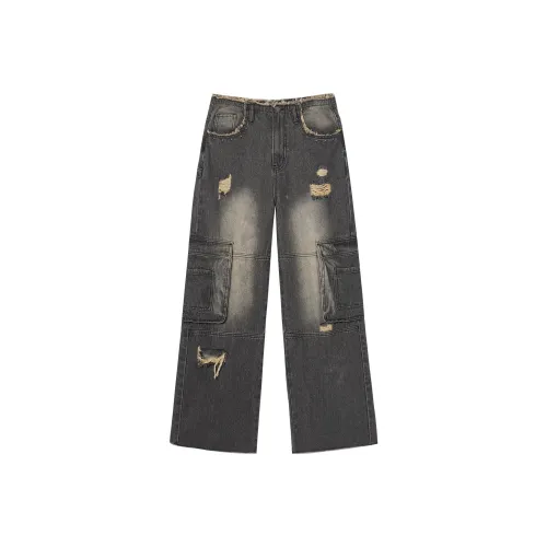 I'M ONE Jeans Women's Washed Denim Black