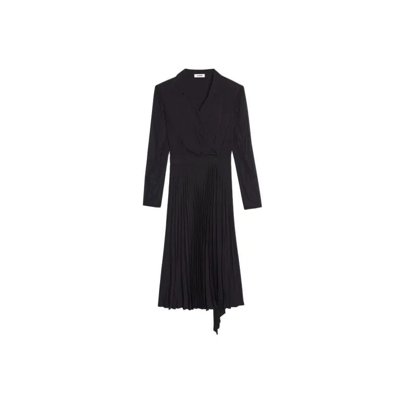 Sandro Long sleeved V neck Dress-0
