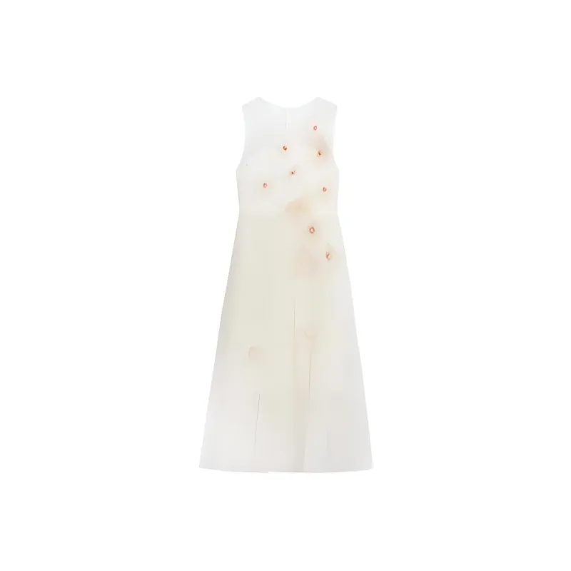 ZIHAN Sleeveless Dress Women's Beige Gold-2