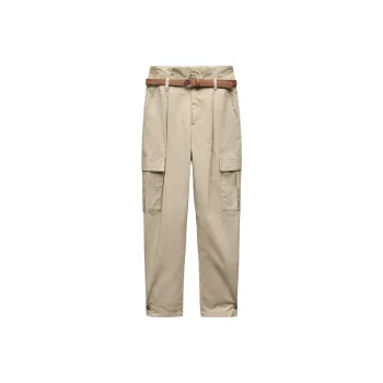 ZARA Cargo Pants Women's Light Khaki