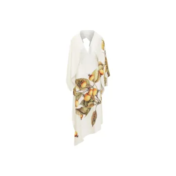 Ferragamo Asymmetric Open Back Midi Dress