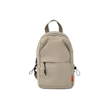GEERDUN Nylon Backpack Unisex Ecru/Black/Army Green