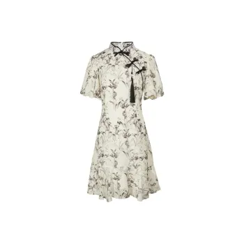 3COLOUR Short-Sleeved Dresses Women's White Gray