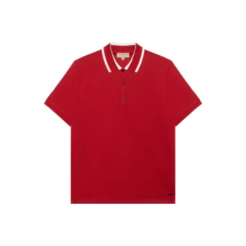 Burberry Polo Shirts Men Red