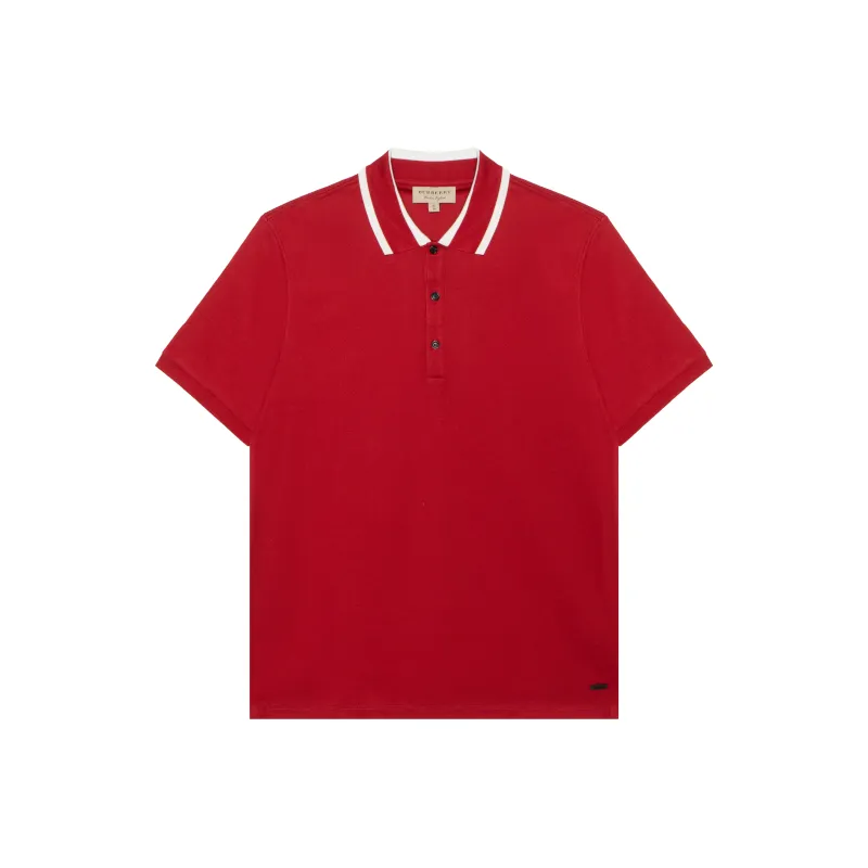 Burberry Polo Shirts Men Red-0
