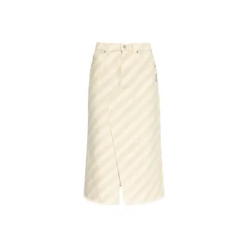 MARNI Striped Denim Skirt