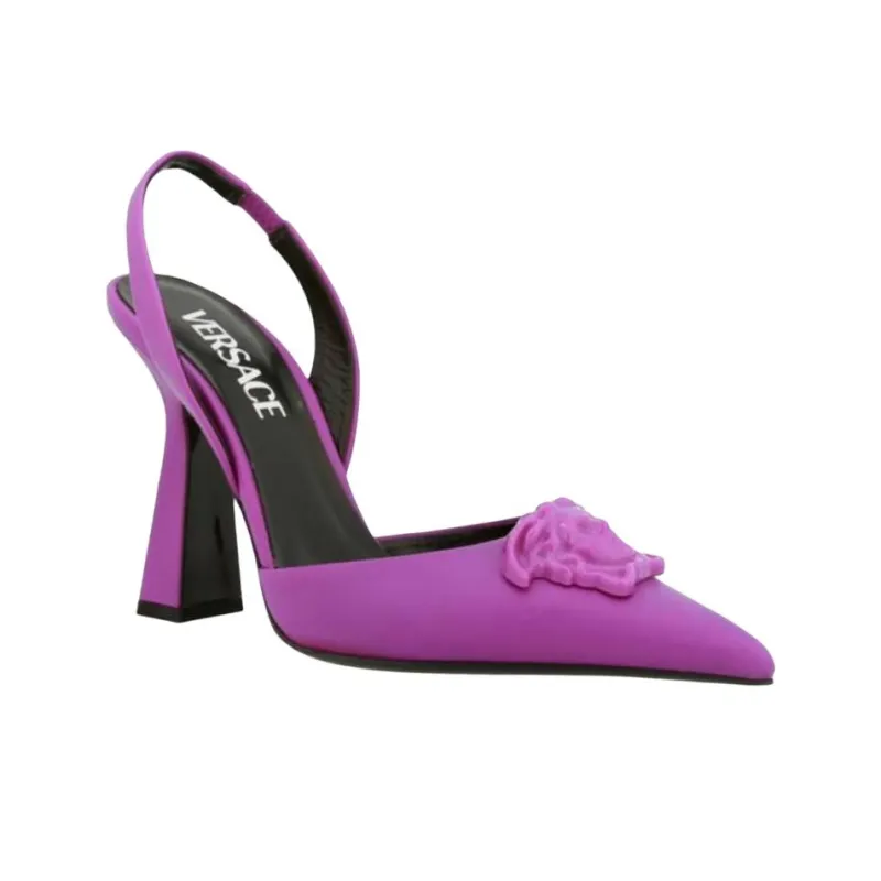 FANSIZHE La Medusa Chunky Heel High Heels Women's Purple-2
