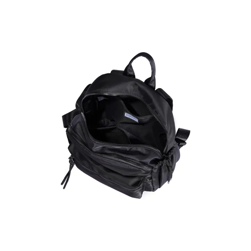 Dubaolu Fabric Backpack Medium Size Women's Black/Light Camel-4