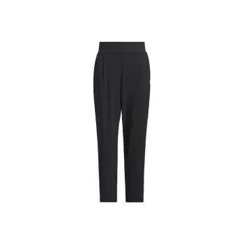 Adidas Stretch Pull-On Ankle Pants Knitted Sports Pants Women's Black