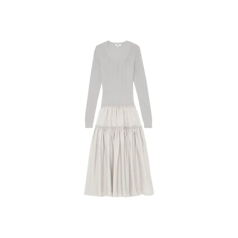 THEORY Long-Sleeved Dresses Women's Lime Gray-0