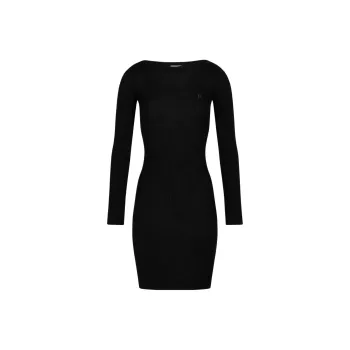 Rouje FW24 INJOU DRESS Long-Sleeved Dresses Women's Black