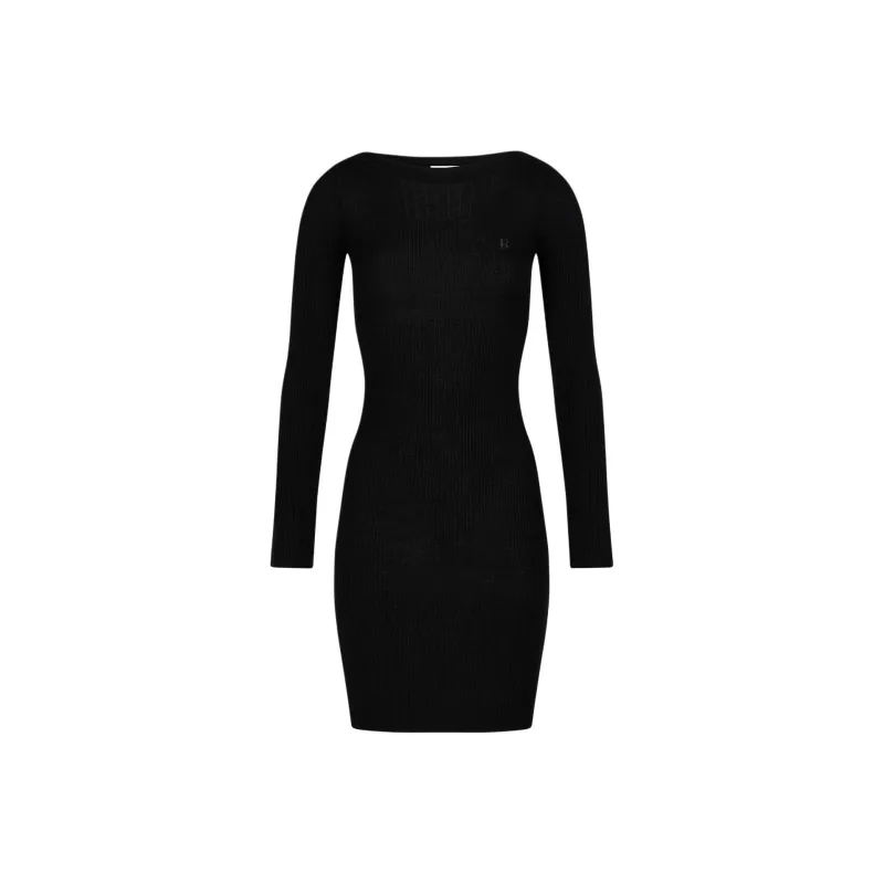 Rouje FW24 INJOU DRESS Long-Sleeved Dresses Women's Black-0