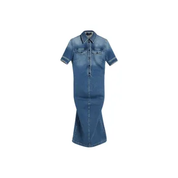 SportMa Garda Collection Garda Denim Dress Short-Sleeved Dresses Women's Blue
