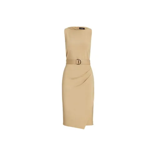 Polo Ralph Lauren SS24 Sleeveless Dress Women's Birch Tree Brown