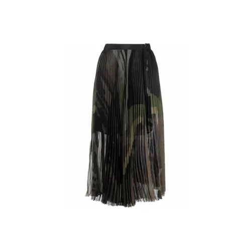Sacai X Kaws Print Chiffon Skirt 'Camouflage'
