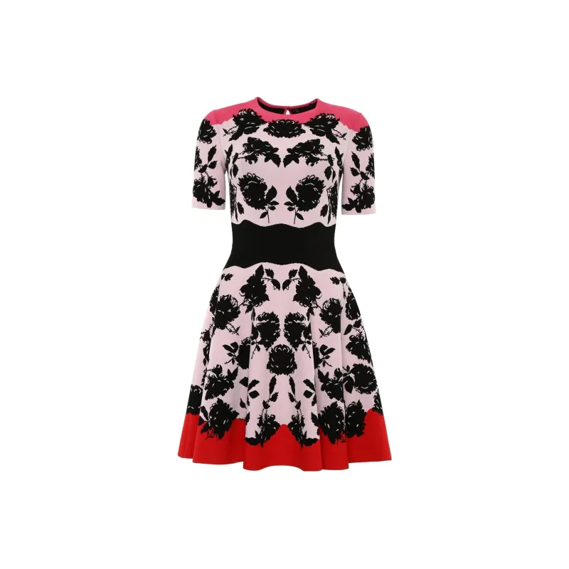 Alexander McQueen Short Sleeved Dresses Women's Multicolor-0