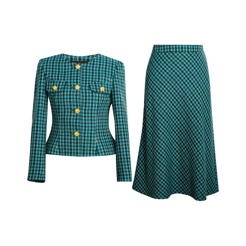 ROEYSHOUSE Business Suits Women's Plaid-0