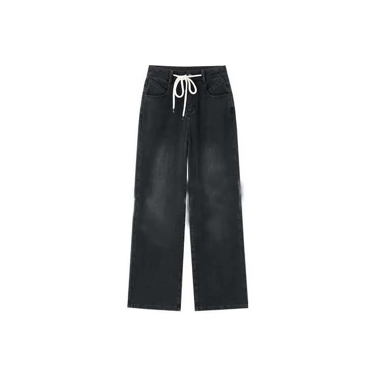 Luqingyi Jeans Women's Black-0